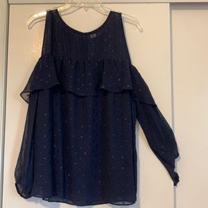 Old Navy Cold Shoulder Long Sleeve Blouse